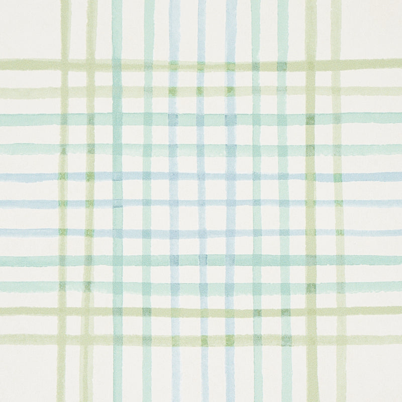 SCHUMACHER WALLCOVERING  PLAID WALLCOVERINGS MINERVA PLAID   PEACOCK   - 5012370