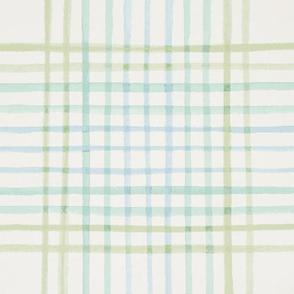 SCHUMACHER WALLCOVERING  PLAID WALLCOVERINGS MINERVA PLAID   PEACOCK   - 5012370