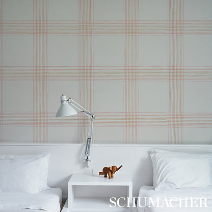 SCHUMACHER  PLAID WALLCOVERINGS MINERVA PLAID   PINK   - 5012372