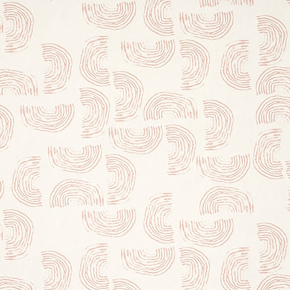 Cream background with pale pink concentric arc motifs forming a repeating geometric pattern.