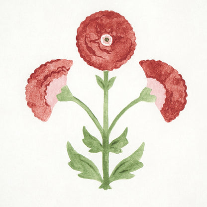 SCHUMACHER WALLCOVERING  PERENNIAL FAVORITES SARANDA FLOWER   CARDINAL   - 5012410