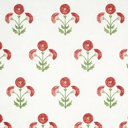SCHUMACHER WALLCOVERING  PERENNIAL FAVORITES SARANDA FLOWER   CARDINAL   - 5012410