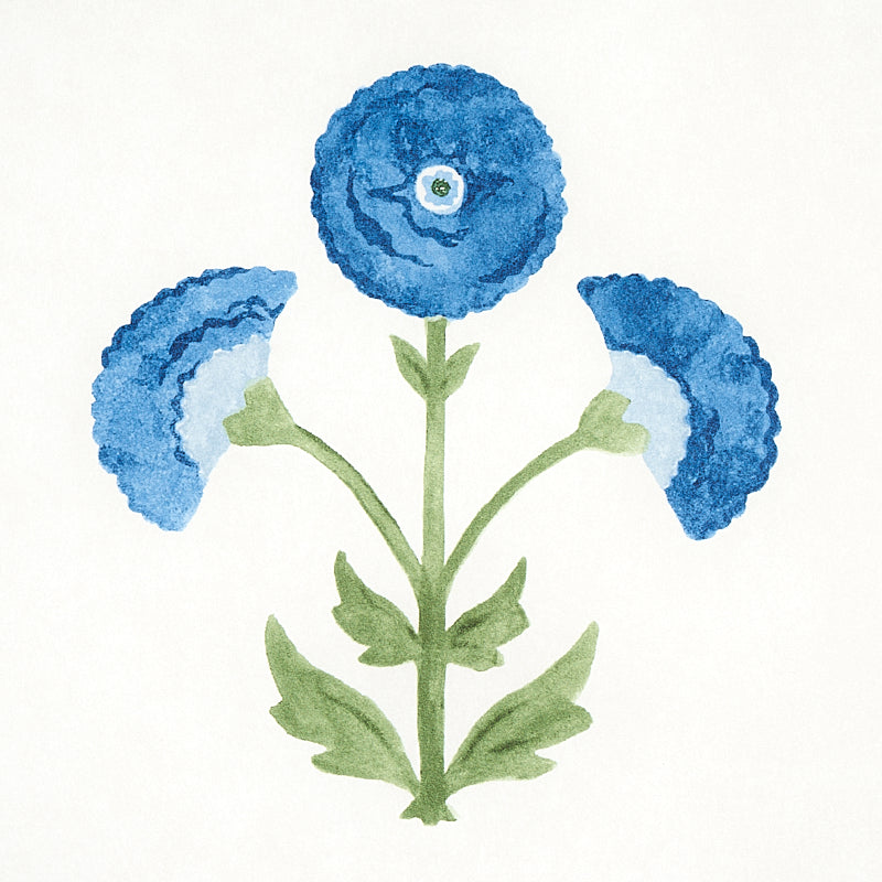 SCHUMACHER WALLCOVERING  PERENNIAL FAVORITES SARANDA FLOWER   ROYAL   - 5012412