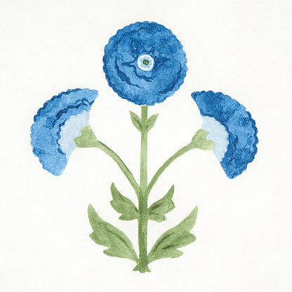 SCHUMACHER WALLCOVERING  PERENNIAL FAVORITES SARANDA FLOWER   ROYAL   - 5012412