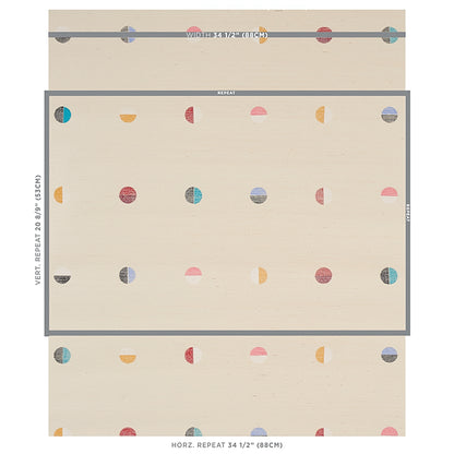 SCHUMACHER WALLCOVERING  CAROLINE Z HURLEY JOSHUA TREE HAND PRINTED SISAL   MULTI ON IVORY   - 5012440