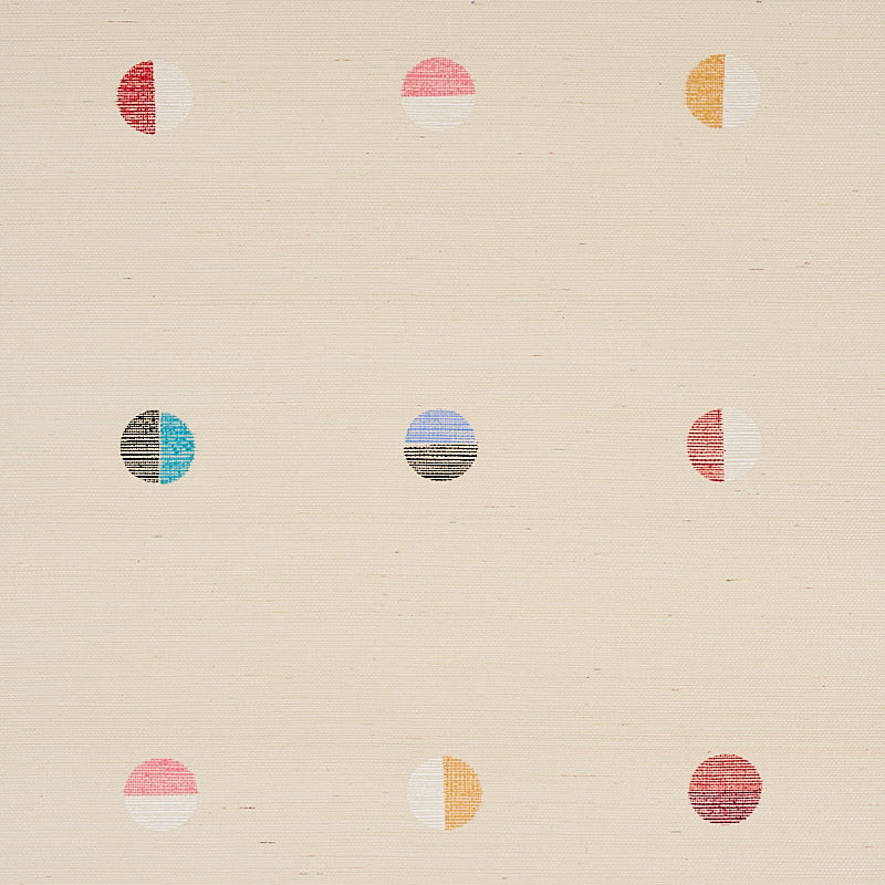 SCHUMACHER WALLCOVERING  CAROLINE Z HURLEY JOSHUA TREE HAND PRINTED SISAL   MULTI ON IVORY   - 5012440