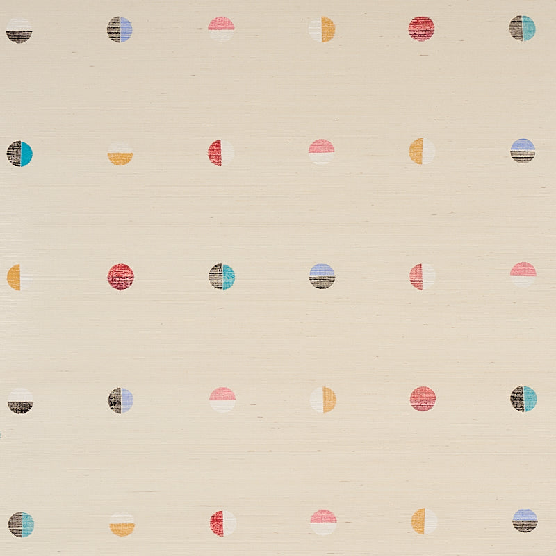 SCHUMACHER WALLCOVERING  CAROLINE Z HURLEY JOSHUA TREE HAND PRINTED SISAL   MULTI ON IVORY   - 5012440