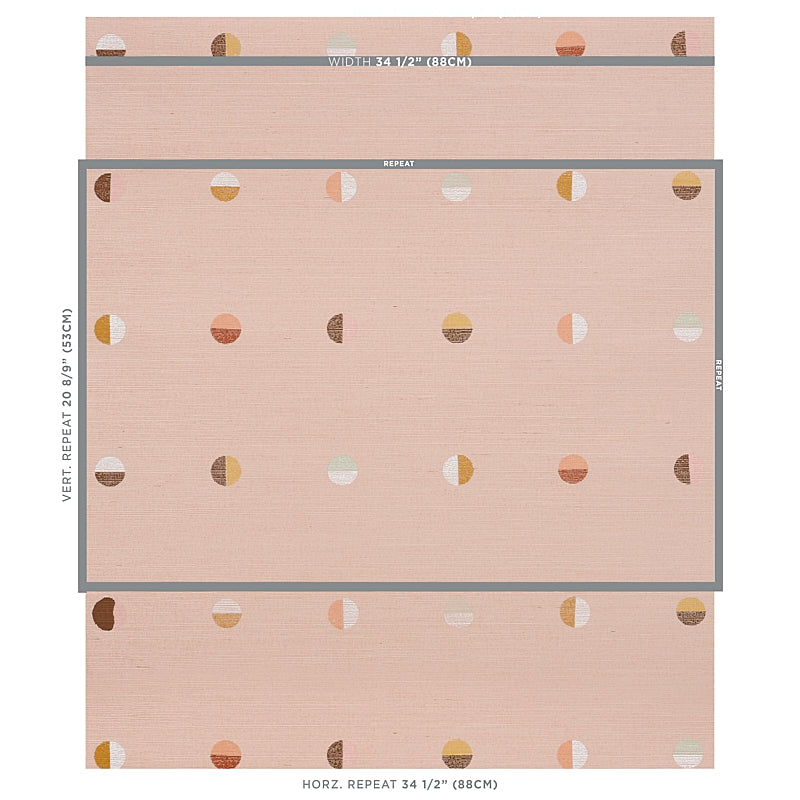 Petal-colored Joshua Tree hand-printed sisal rug.
