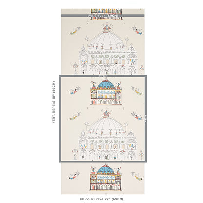 SCHUMACHER WALLCOVERING  FLIGHT OF FANCY OPERA   IVORY   - 5012481