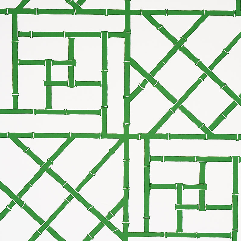 SCHUMACHER WALLCOVERING  CRISTINA BUCKLEY TRELLIS   SAFARI GREEN   - 5012571