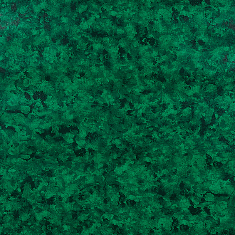 Emerald green marbled texture with dark speckles, stone-like surface for countertops or tiles.