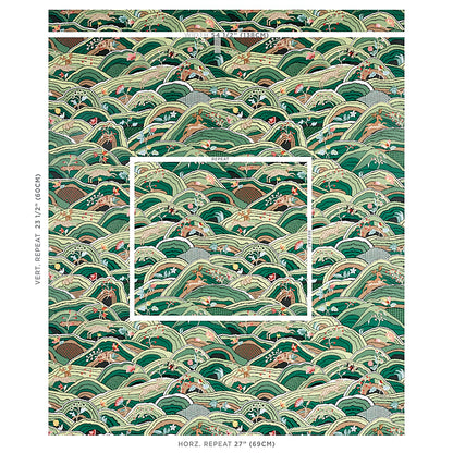 SCHUMACHER WALLCOVERING  FLIGHT OF FANCY ROLLING HILLS   GREEN   - 5012631