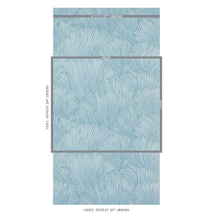 SCHUMACHER WALLCOVERING  PERENNIAL FAVORITES FONDALE   AQUA   - 5012651