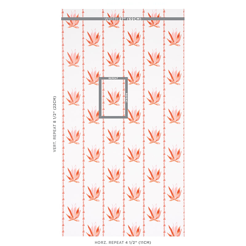 SCHUMACHER  LIZ NIELSEN FOR PEG NORRISS AGAVE STRIPE   GRAPEFRUIT   - 5012682