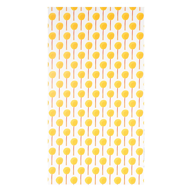 Topiary Marigold 5012700 wallpaper showing small-scale, graphic botanical motifs in warm yellow-marigold color — perfect for modern botanical interior walls.