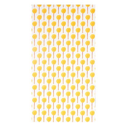 Topiary Marigold 5012700 wallpaper showing small-scale, graphic botanical motifs in warm yellow-marigold color — perfect for modern botanical interior walls.