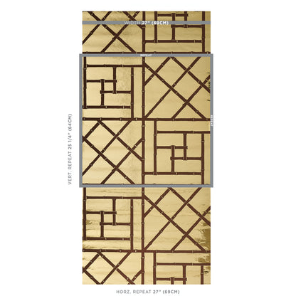 SCHUMACHER  CRISTINA BUCKLEY TRELLIS METALLIC   GLAM GOLD   - 5012760