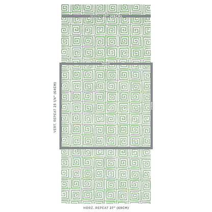 Light green leaf-pattern wallpaper with a subtle repeating grid design for modern walls.
