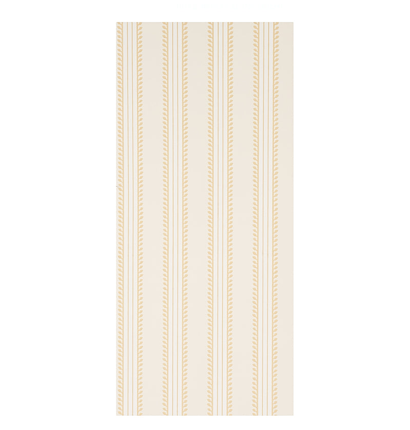 SCHUMACHER WALLCOVERING  CABANA ETRUSCAN STRIPE   IVORY & OCHRE   - 5012851
