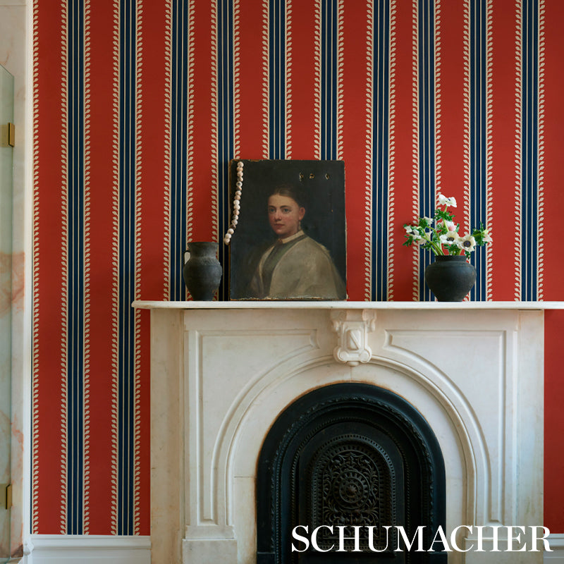 SCHUMACHER  CABANA ETRUSCAN STRIPE   RED , BLUE   - 5012852