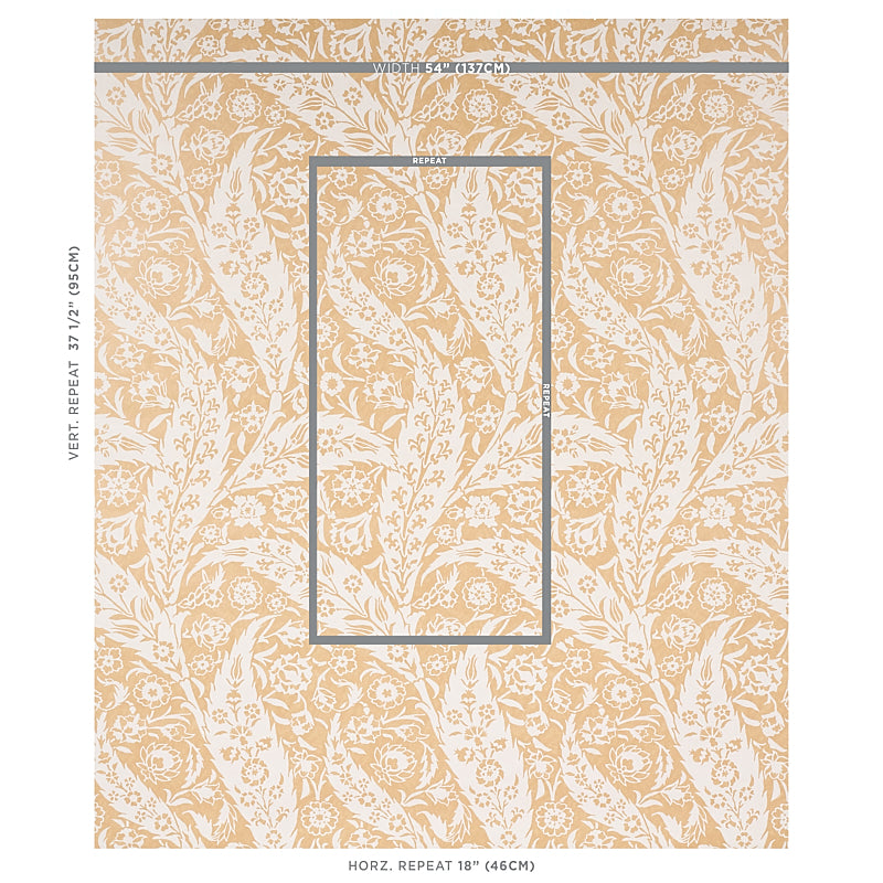 SCHUMACHER  LE MAX SAZ PAISLEY   OCHRE   - 5012900