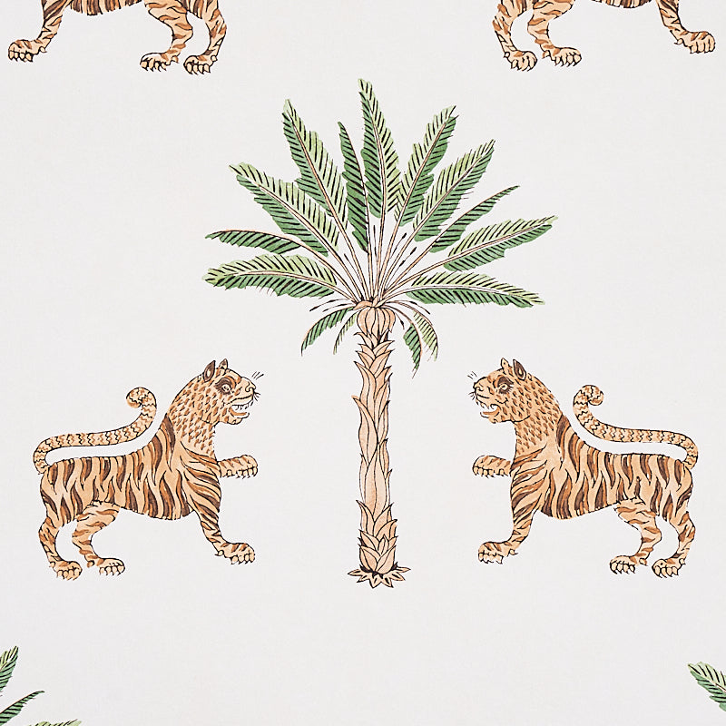 SCHUMACHER WALLCOVERING  MYSTIQUE TIGER PALM   CRIMSON   - 5012922