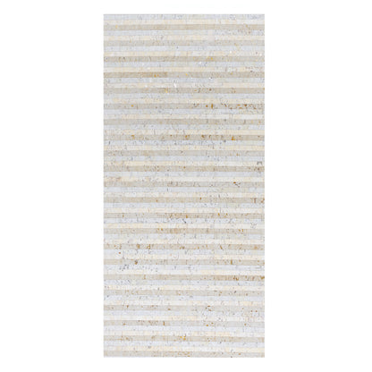 SCHUMACHER  TEXTURED WALLCOVERINGS & PRINTED GRASSCLOTHS CORK STRIPE   WHITE   - 5013000