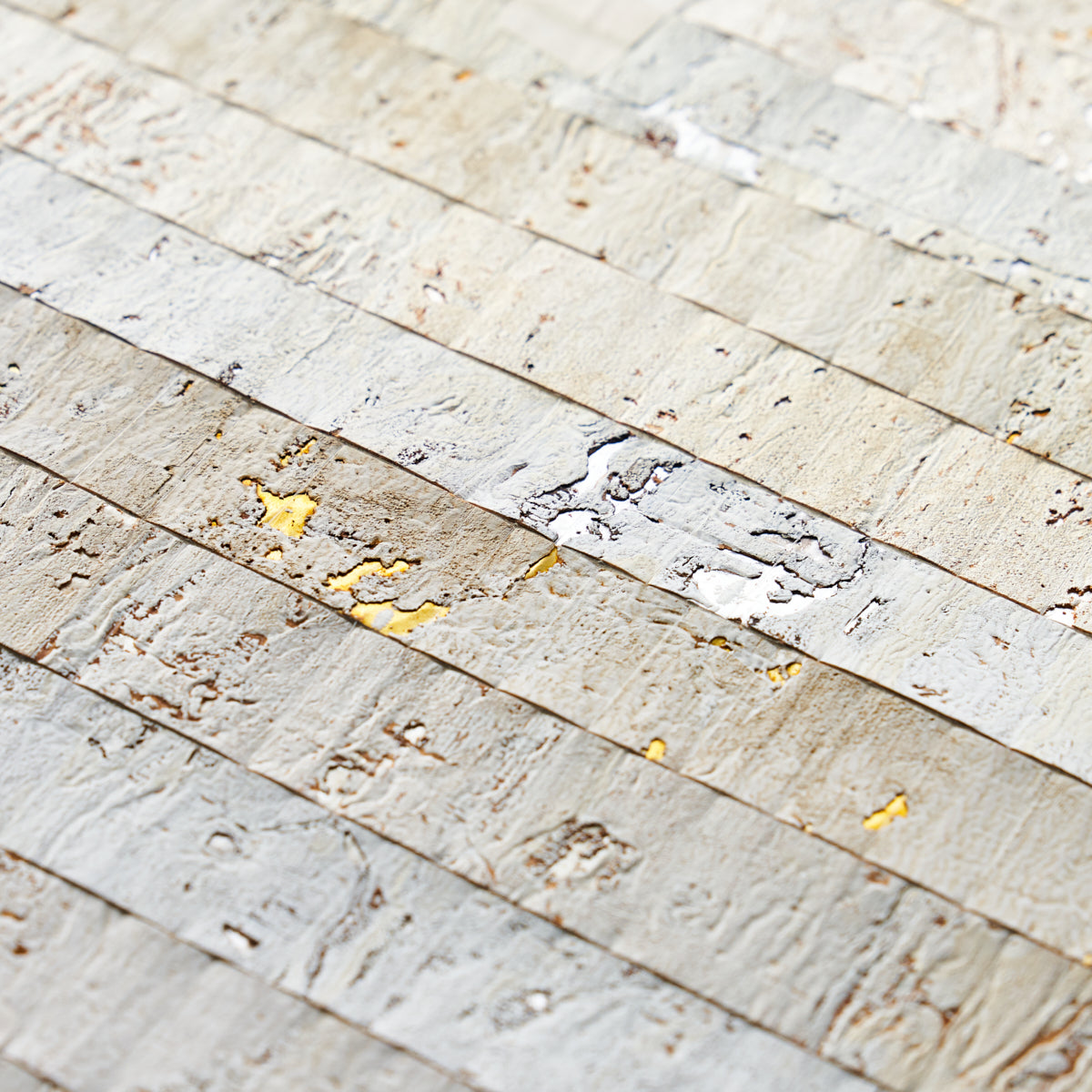 SCHUMACHER  TEXTURED WALLCOVERINGS & PRINTED GRASSCLOTHS CORK STRIPE   WHITE   - 5013000