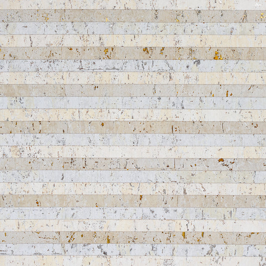 SCHUMACHER  TEXTURED WALLCOVERINGS & PRINTED GRASSCLOTHS CORK STRIPE   WHITE   - 5013000