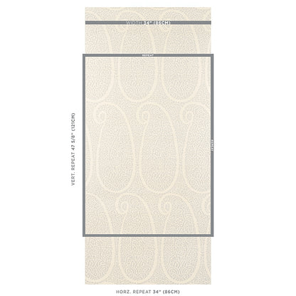 SCHUMACHER  PRINTED GRASSCLOTHS AMBALA PAISLEY SISAL   SLATE   - 5013031