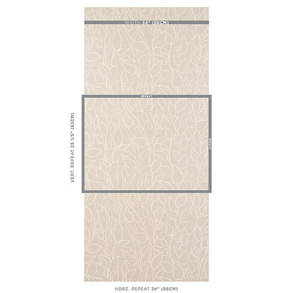 SCHUMACHER WALLCOVERING  PRINTED GRASSCLOTHS SOLANDRA VINE SISAL   GREY   - 5013040