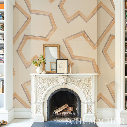 Printed grasscloth wallpaper in Enzo Sisal dark neutral tones; textured, subtle pattern.