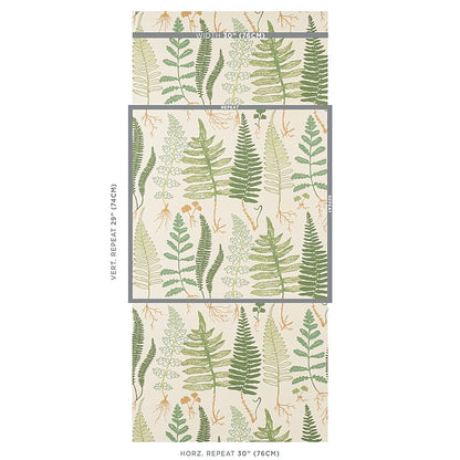 SCHUMACHER  PRINTED GRASSCLOTHS HALCOTT SISAL   FOREST   - 5013060