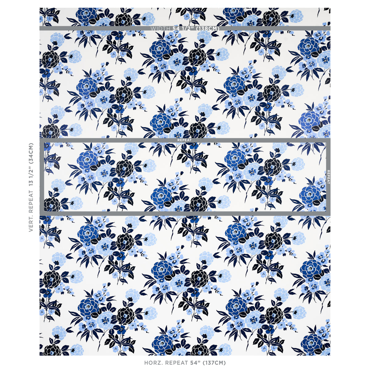 SCHUMACHER  ORIENT EXPRESS VALENTINA FLORAL   BLUES   - 5013130