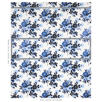 SCHUMACHER  ORIENT EXPRESS VALENTINA FLORAL   BLUES   - 5013130