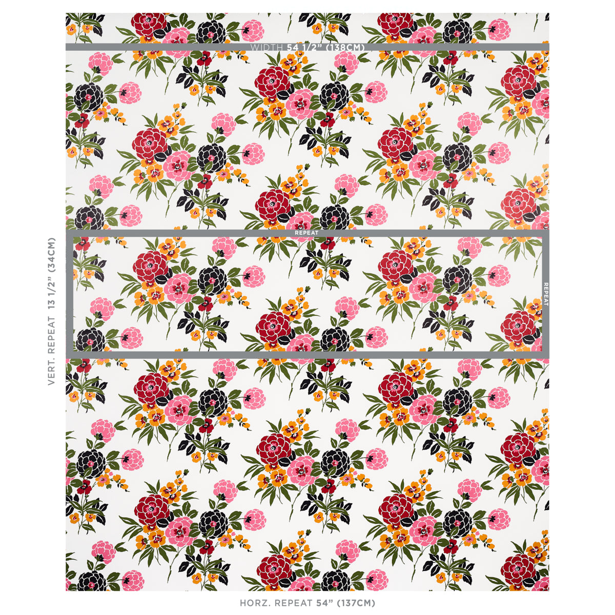 SCHUMACHER  ORIENT EXPRESS II VALENTINA FLORAL   MULTI ON WHITE   - 5013131