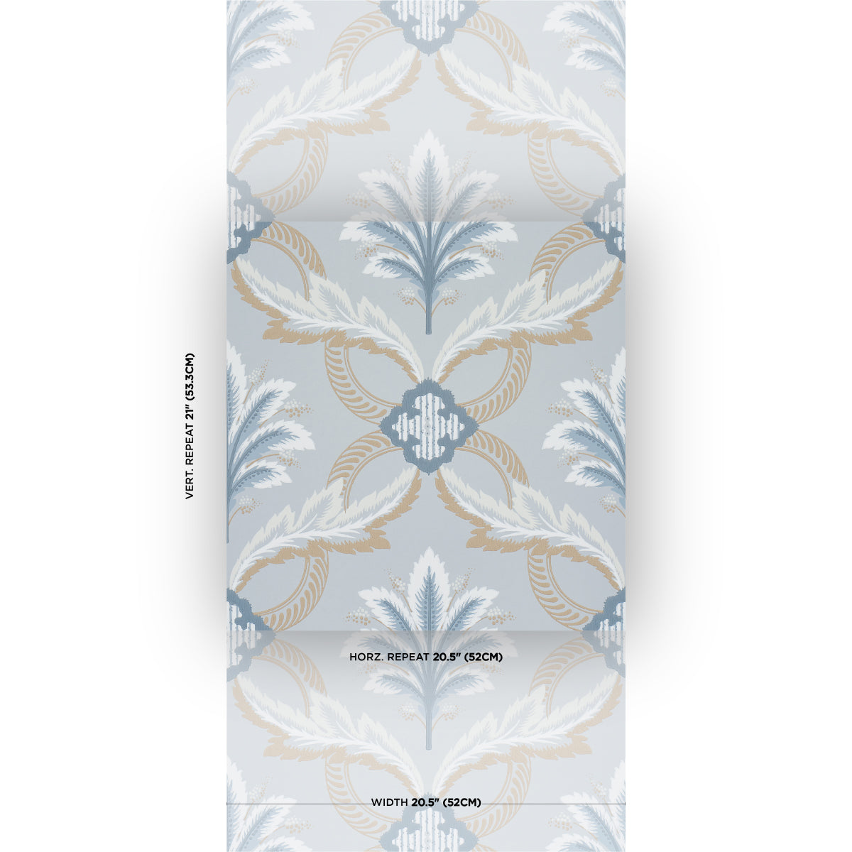 SCHUMACHER  WALLFLOWERS FRONT WALTZ   LIGHT BLUE   - 5013152