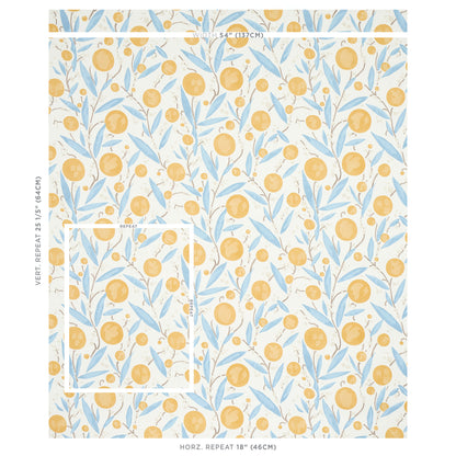 SCHUMACHER WALLCOVERING  SCHUMACHER WALLCOVERING CLASSICS MIRABELLE   YELLOW & SKY   - 5013200