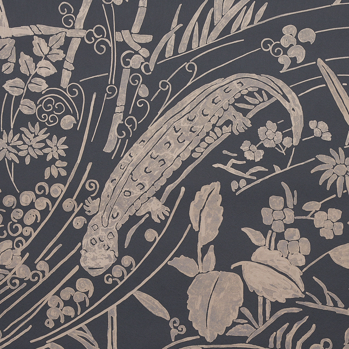 SCHUMACHER WALLCOVERING  PANELS COLLECTION SEA GARDEN   CHARCOAL   - 5013281