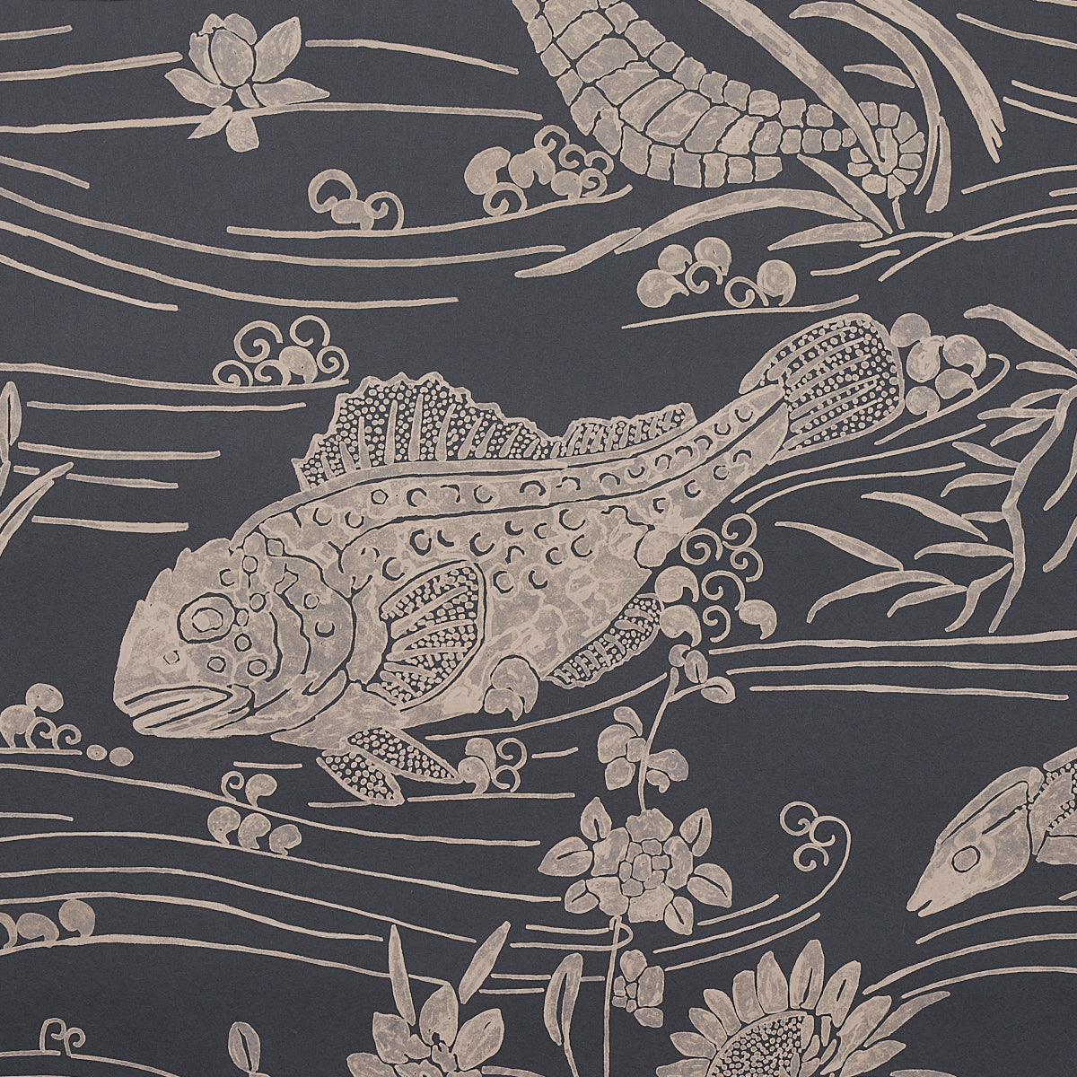 SCHUMACHER WALLCOVERING  PANELS COLLECTION SEA GARDEN   CHARCOAL   - 5013281