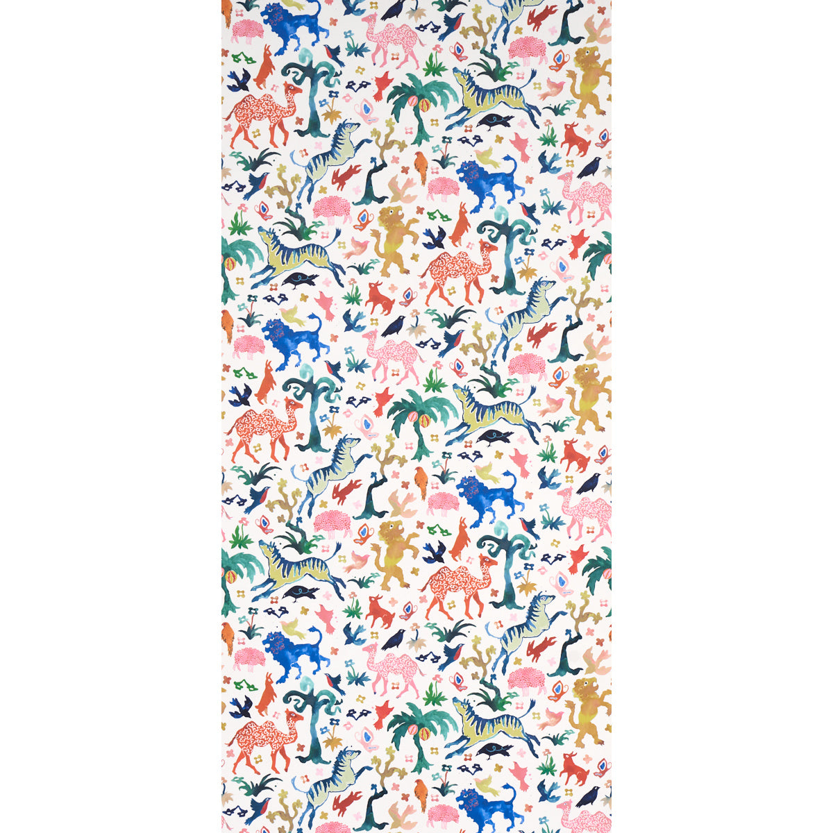 SCHUMACHER WALLCOVERING  HAPPY MENOCAL BEASTS   MULTI ON IVORY   - 5013530