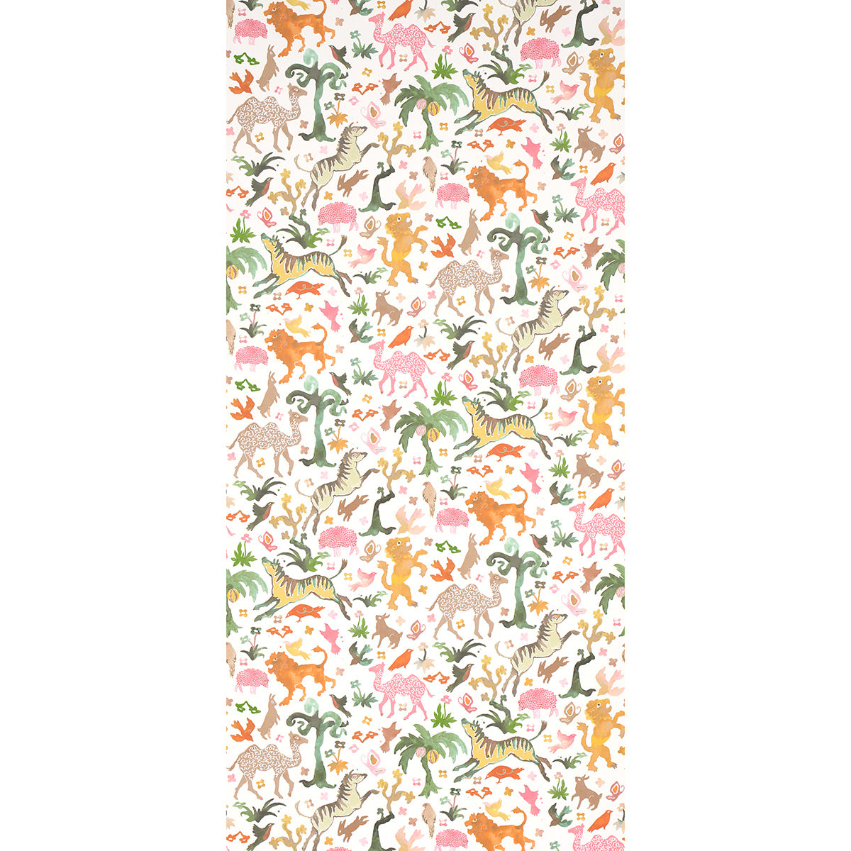 SCHUMACHER WALLCOVERING  HAPPY MENOCAL BEASTS   PINK AND GOLD   - 5013532