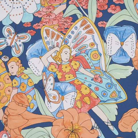 SCHUMACHER  CLEMENTS RIBEIRO FAIRIE GARDEN   Orange And Navy   - 5013540