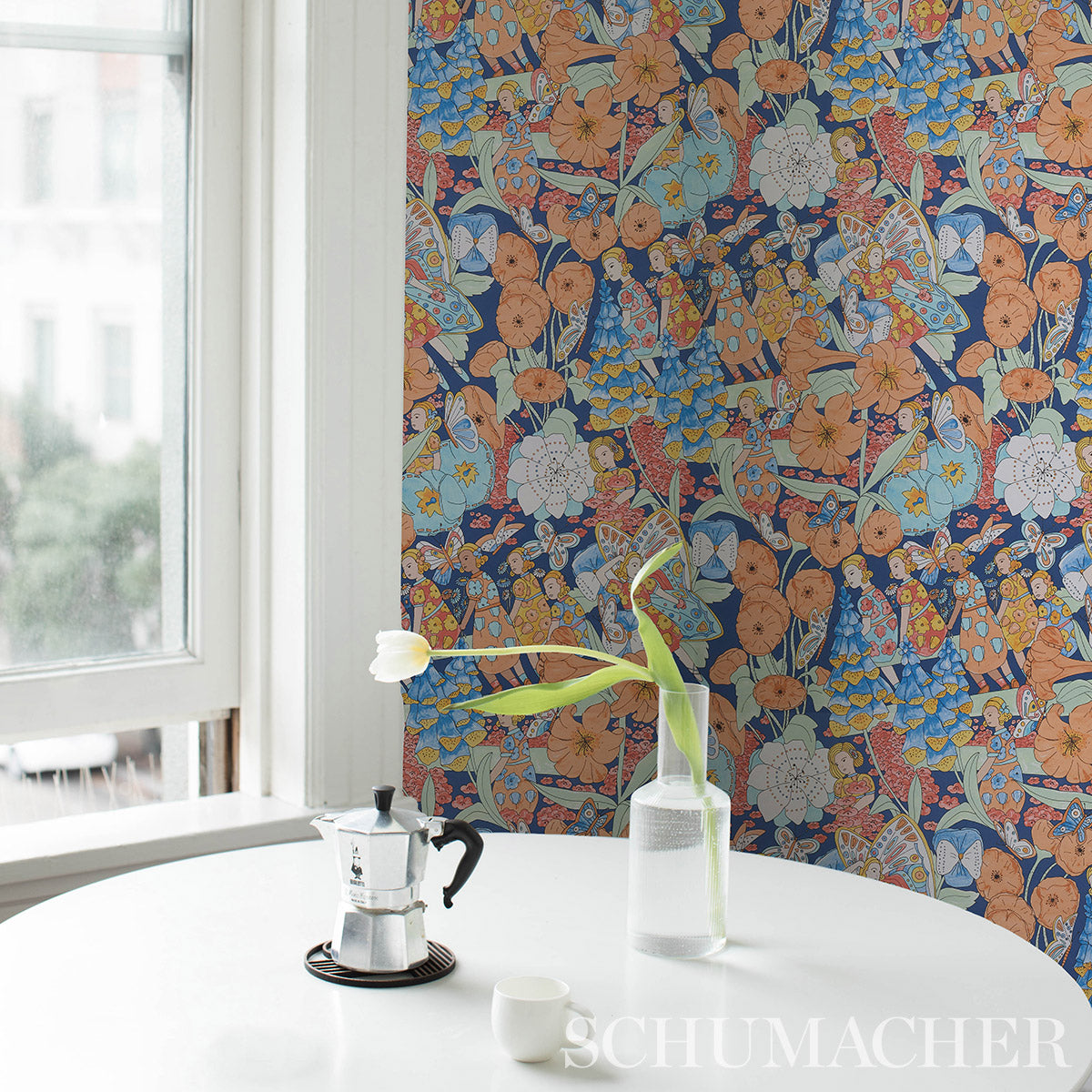 SCHUMACHER  CLEMENTS RIBEIRO FAIRIE GARDEN   Orange And Navy   - 5013540