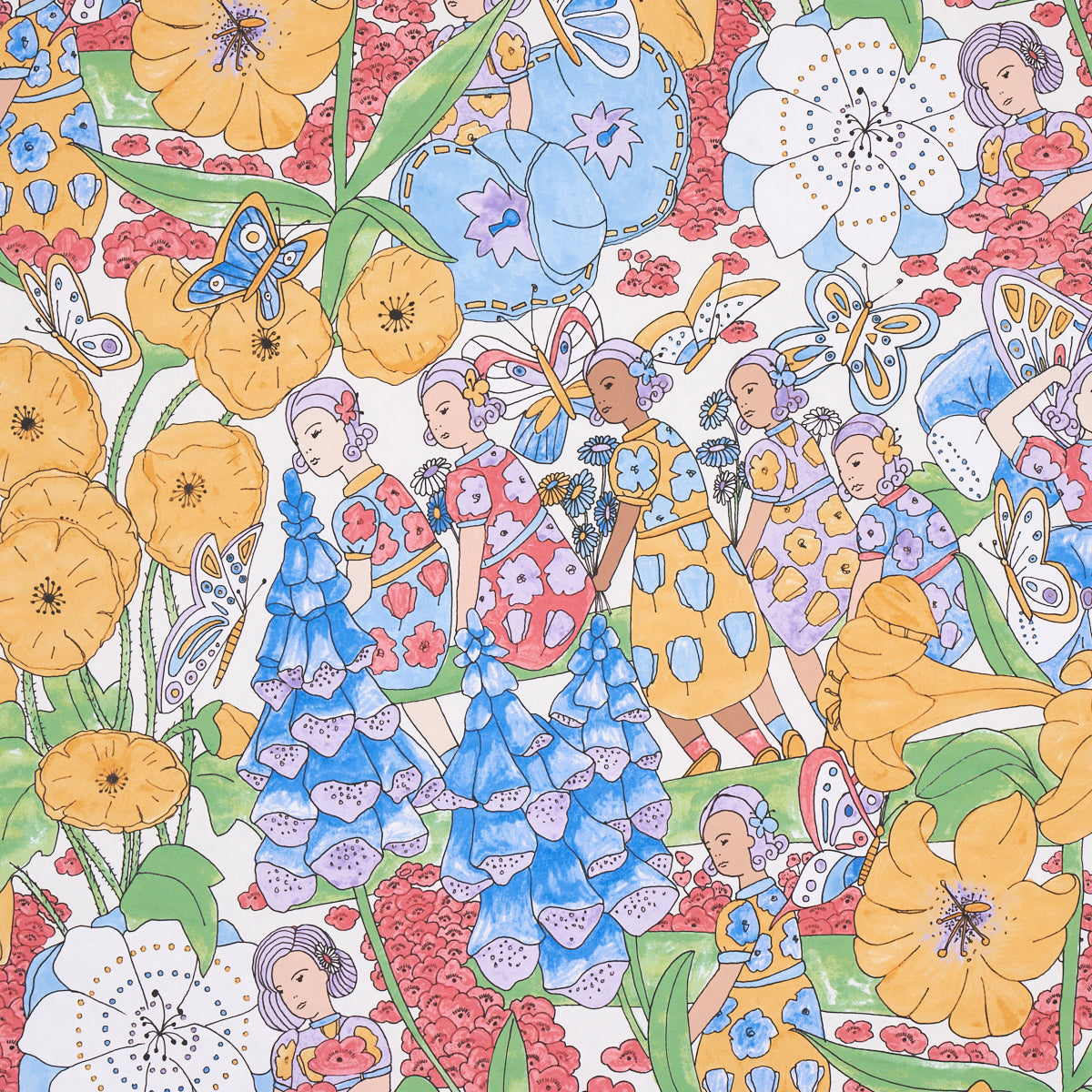 SCHUMACHER  CLEMENTS RIBEIRO FAIRIE GARDEN   YELLOW , IVORY   - 5013541