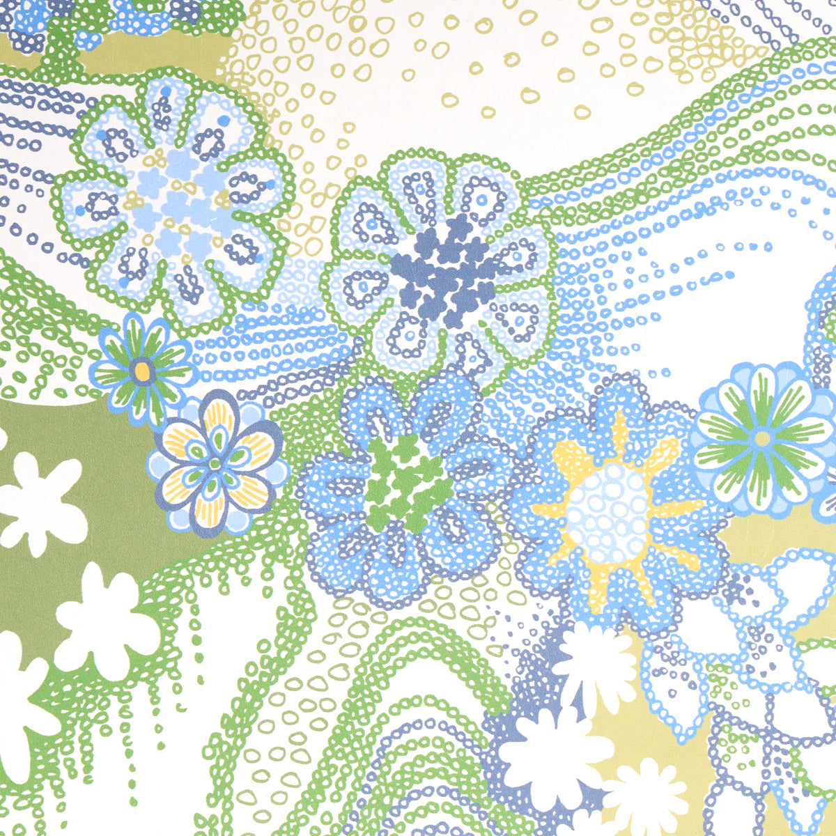SCHUMACHER WALLCOVERING  CLEMENTS RIBEIRO DAISY CHAIN   GREEN AND BLUE   - 5013552