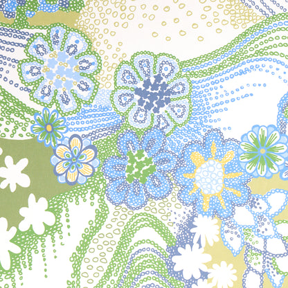 SCHUMACHER WALLCOVERING  CLEMENTS RIBEIRO DAISY CHAIN   GREEN AND BLUE   - 5013552