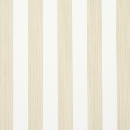 Cream and beige vertical striped wallpaper with subtle wood grain texture.