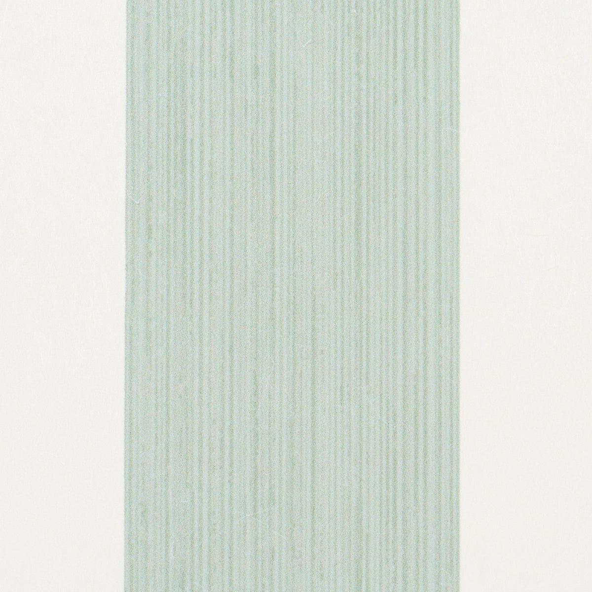 Mint green vertical wallpaper sample with subtle woodgrain texture and fine ridges.