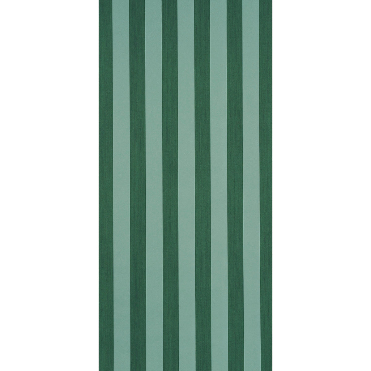Green striped runner rug with alternating dark and light green vertical bands.